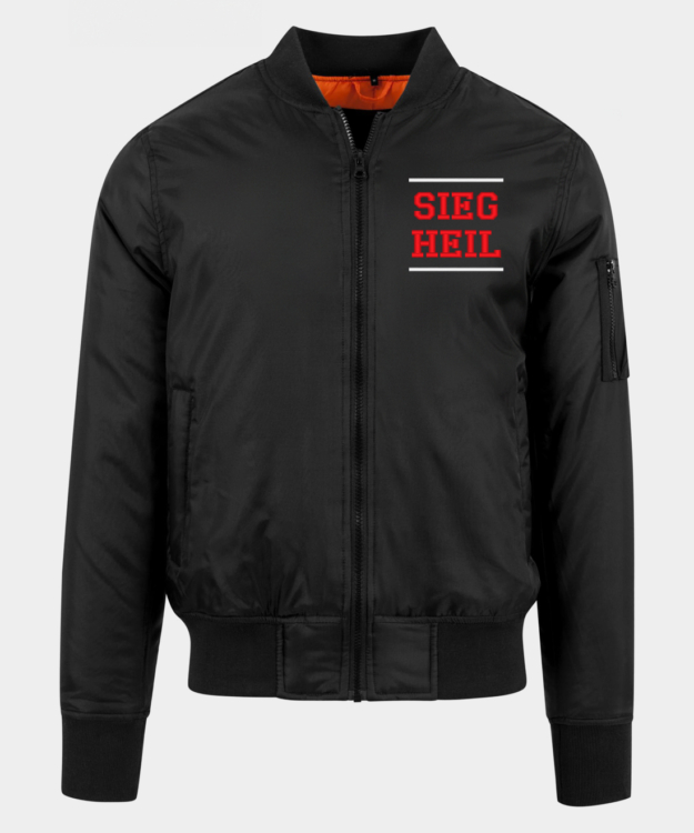 Sieg Heil Embroidered Bomber Jacket