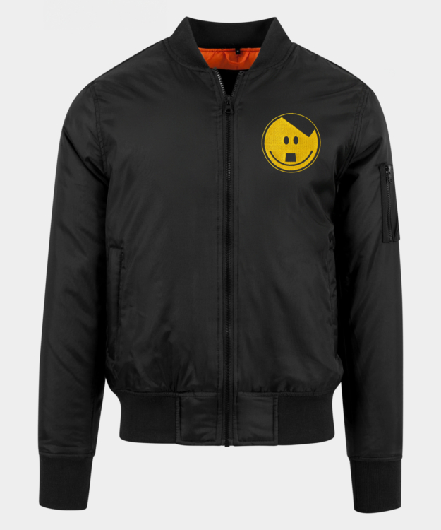 Smiley Hitler Embroidered Bomber Jacket