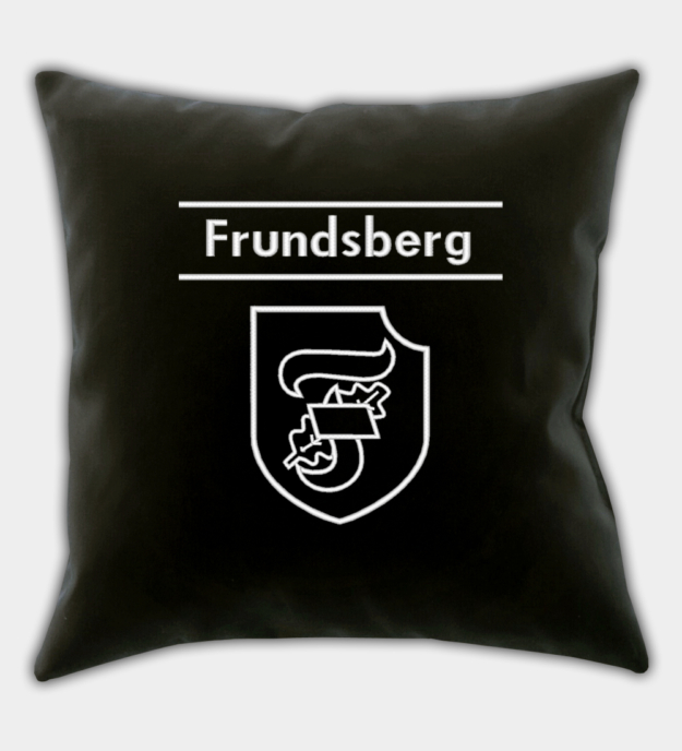 Waffen-SS Panzerdivision Frundsberg Embroidered Black Throw Pillow Cover