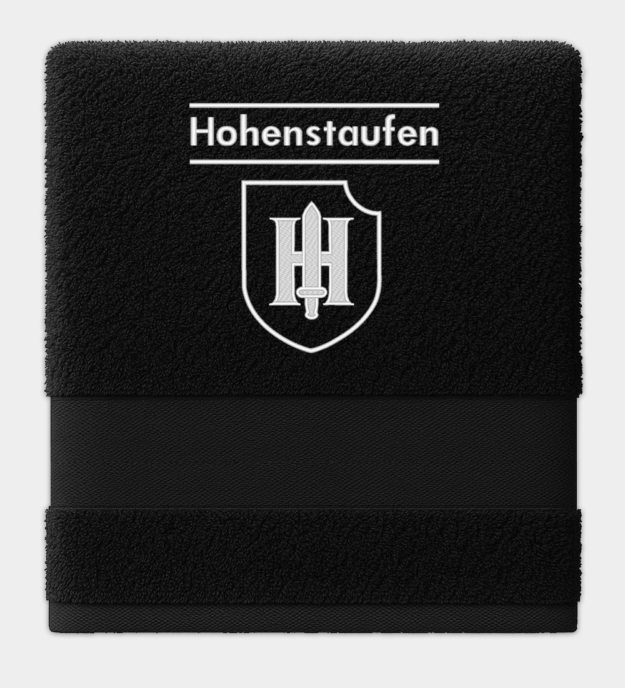 Waffen-SS Panzerdivision Hohenstaufen Embroidered Black Towel