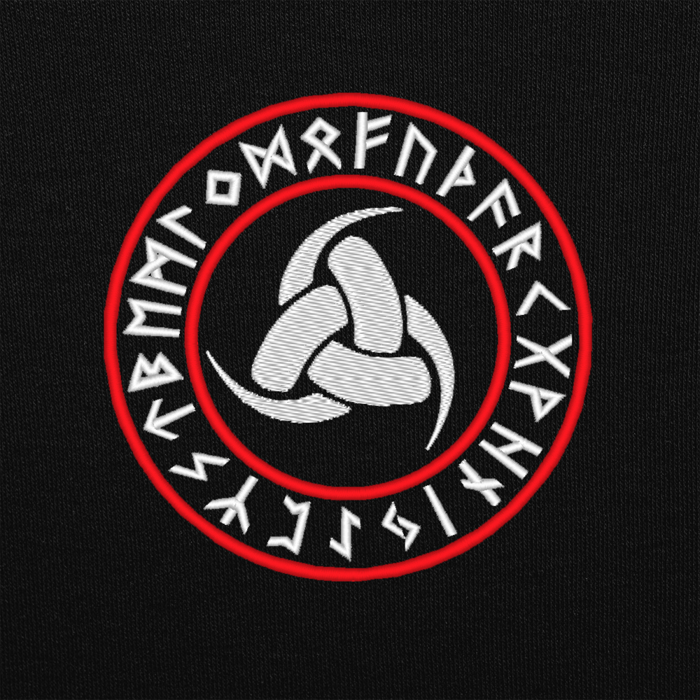 Triple Horn of Odin Embroidered Design Triple Horn of Odin Embroidered Design