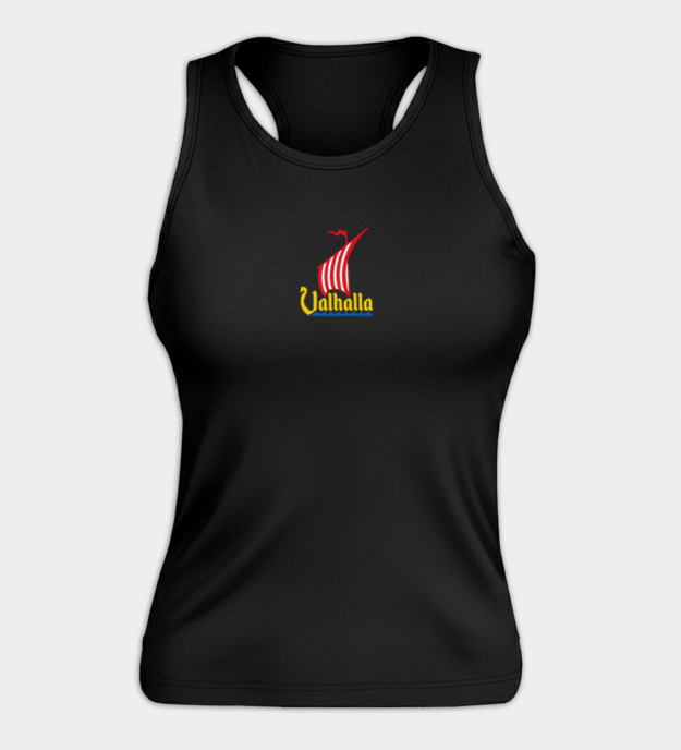 Valhalla Dragon Ship Embroidered Women's Tank Top