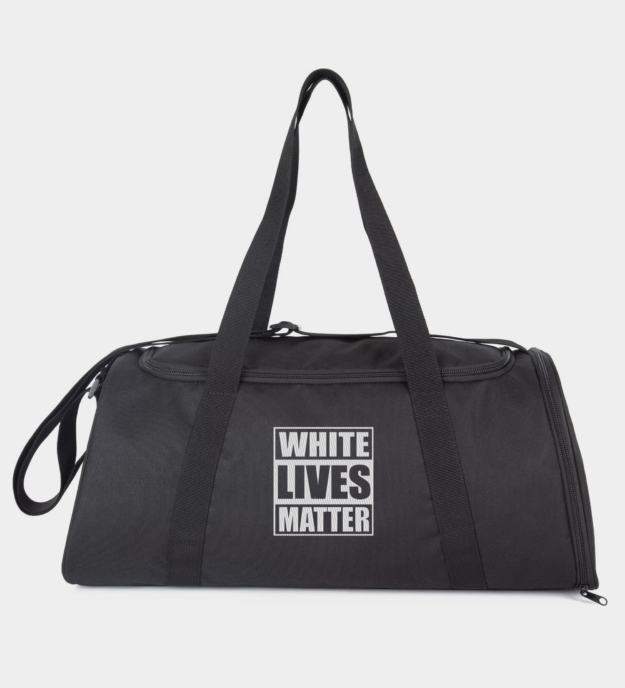 White Lives Matter Embroidered Sports Bag