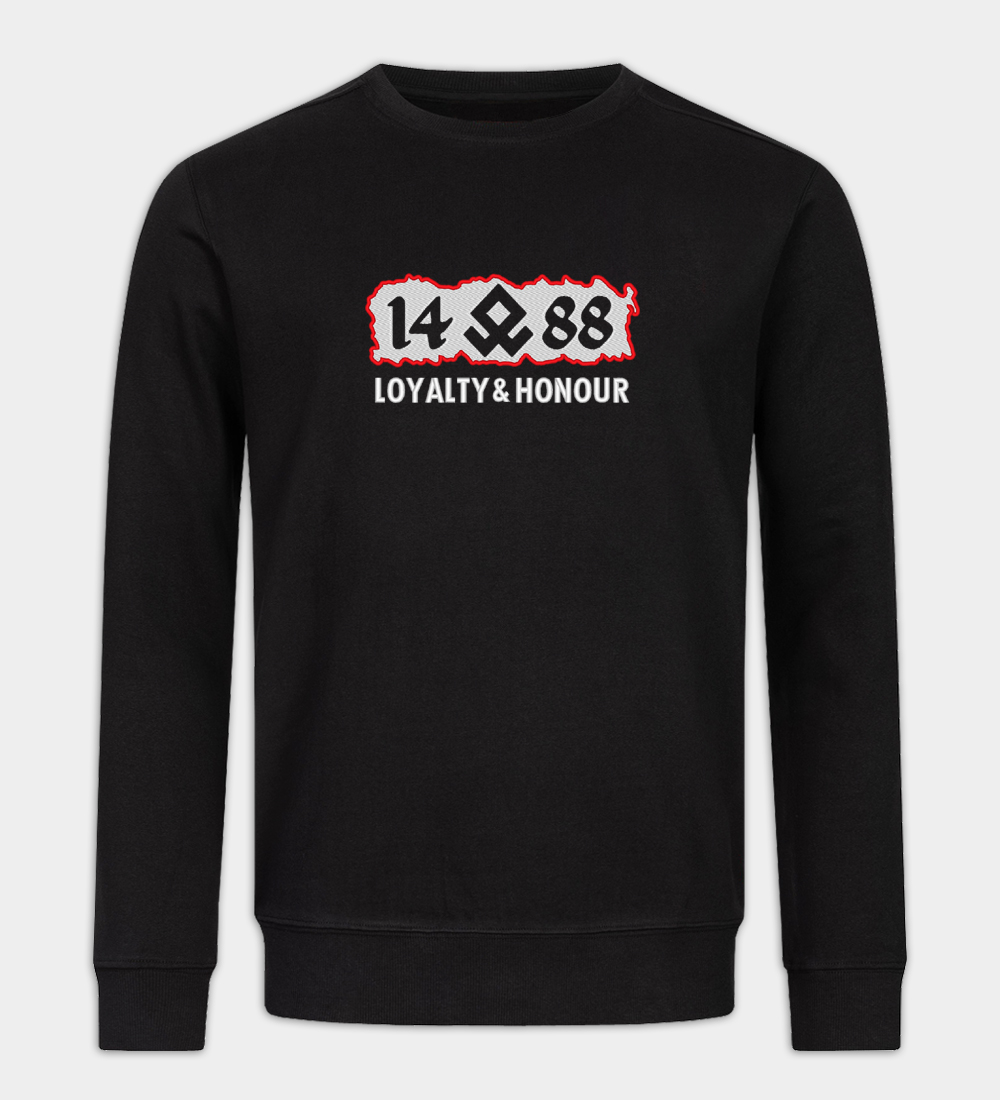 Loyalty and Honour - 14 (ᛟ) 88 Embroidered Crew Neck Sweatshirt Loyalty and Honour - 14 (ᛟ) 88 Embroidered Crew Neck Sweatshirt