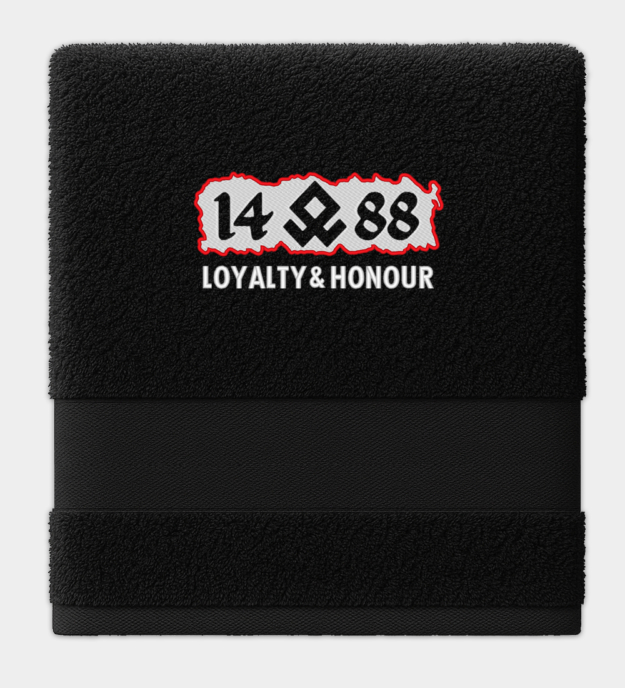14 (ᛟ) 88 Embroidered Black Towel
