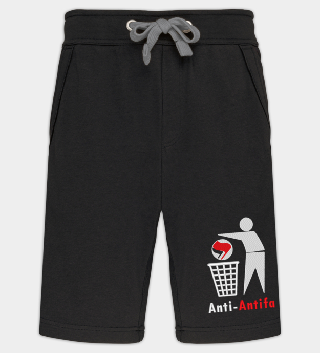 Anti-Antifa Embroidered Bermuda Shorts