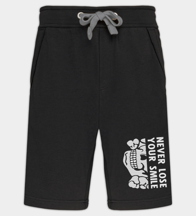 Never Lose Your Smile Embroidered Bermuda Shorts