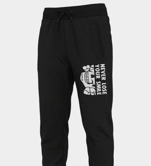 Never Lose Your Smile SS Totenkopf Embroidered Joggers