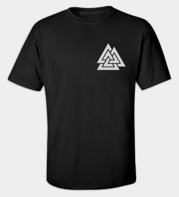 Odin's Valknut Embroidered Crew Neck T-Shirt