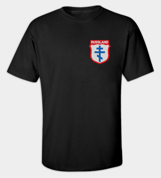 Wlassow-Armee (Russian Liberation Army) Insignia Embroidered Crew Neck T-Shirt