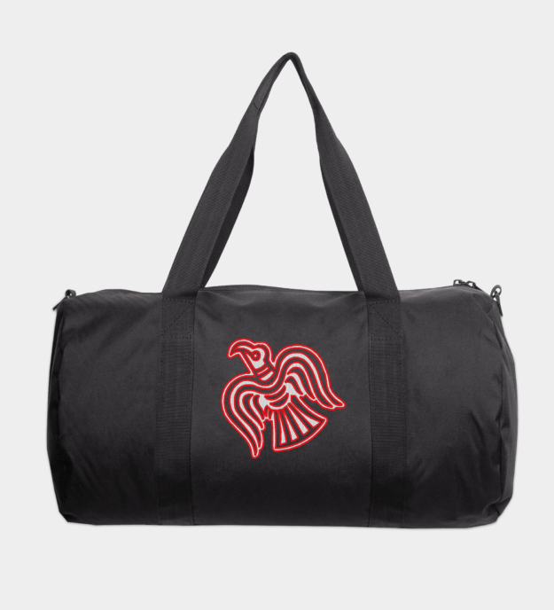Viking Raven Motif Embroidered Travel Bag