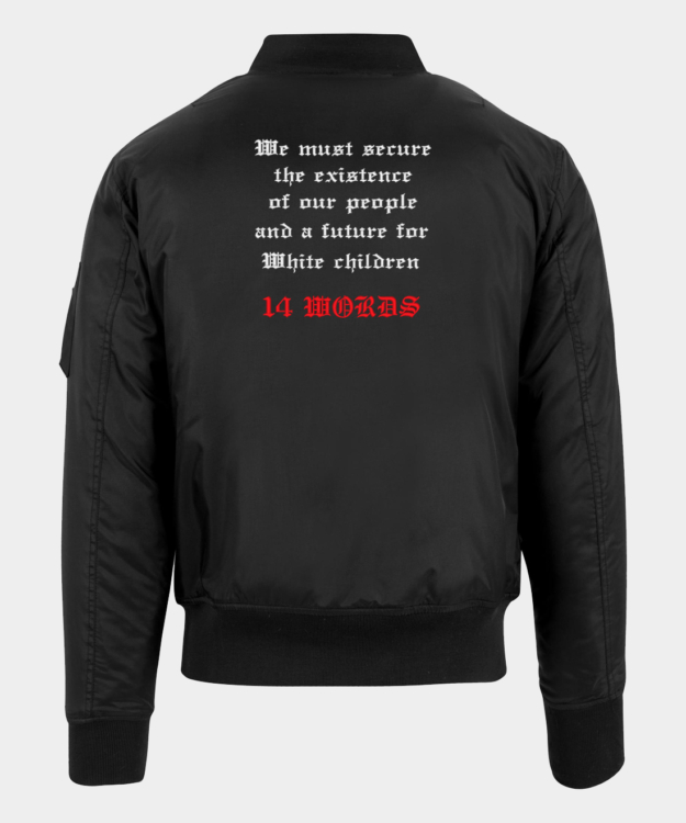 14 Words Embroidered Bomber Jacket