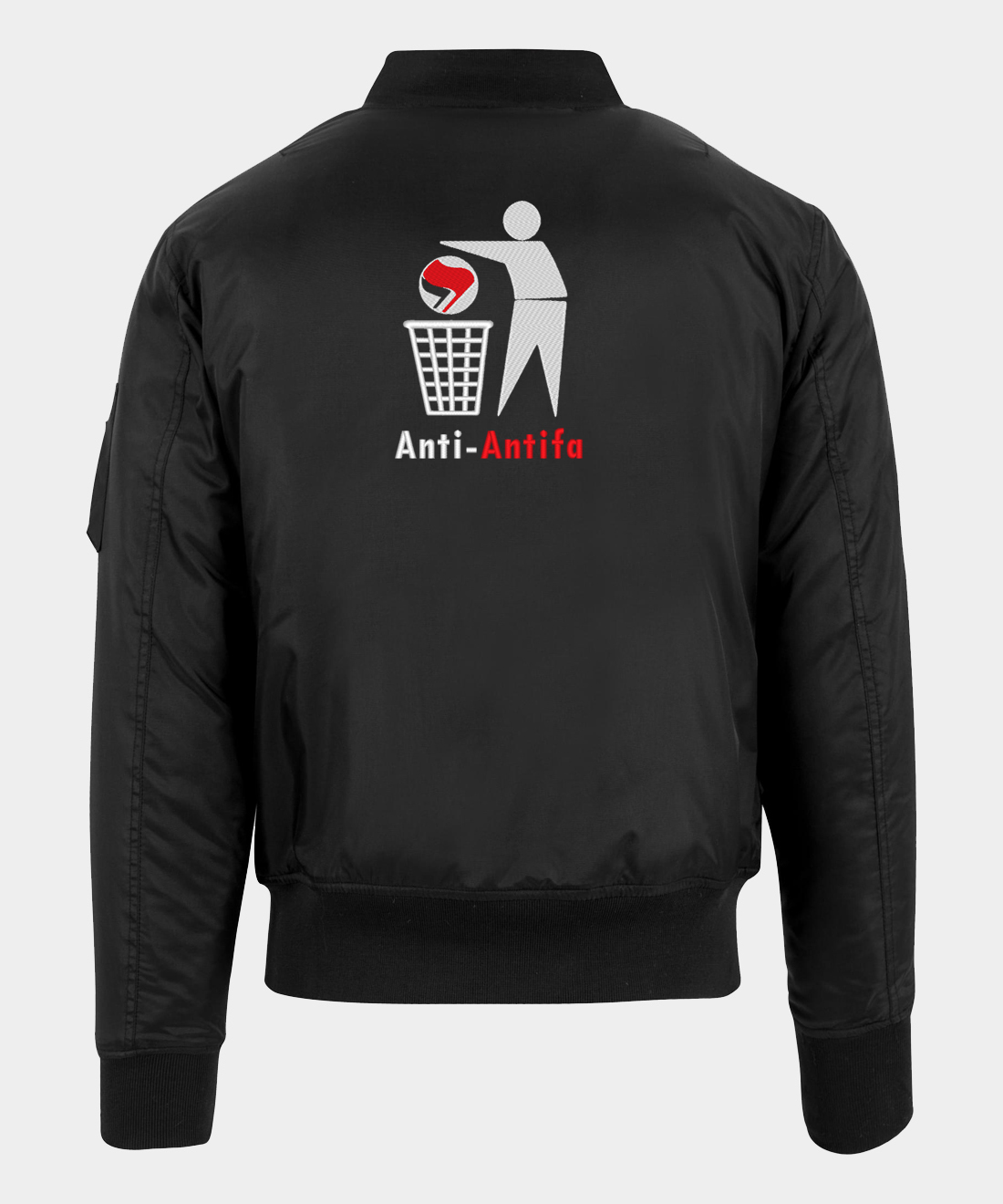Anti-Antifasiszta hímzett bomberdzseki Anti-Antifascist Embroidered Bomber Jacket