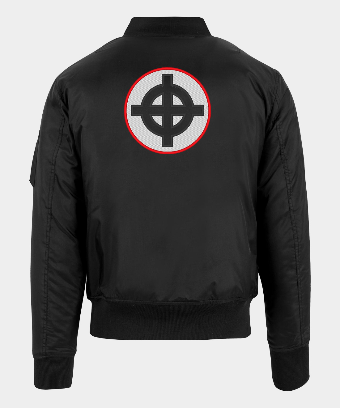 Celtic Cross Embroidered Bomber Jacket Celtic Cross Embroidered Bomber Jacket