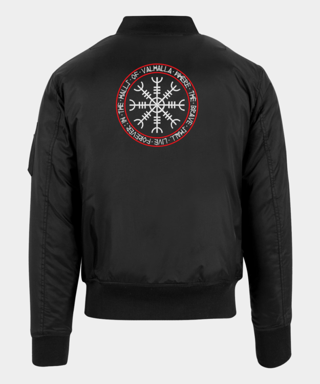 Halls of Valhalla Embroidered Bomber Jacket