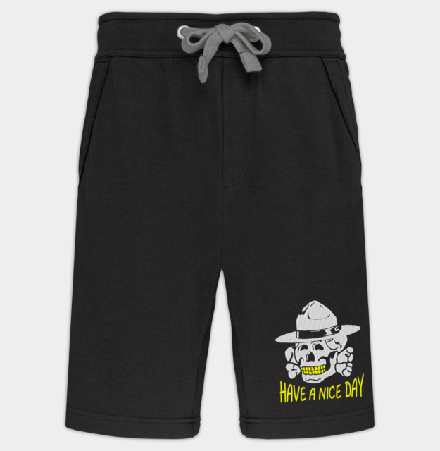 Happy Totenkopf Embroidered Bermuda Shorts