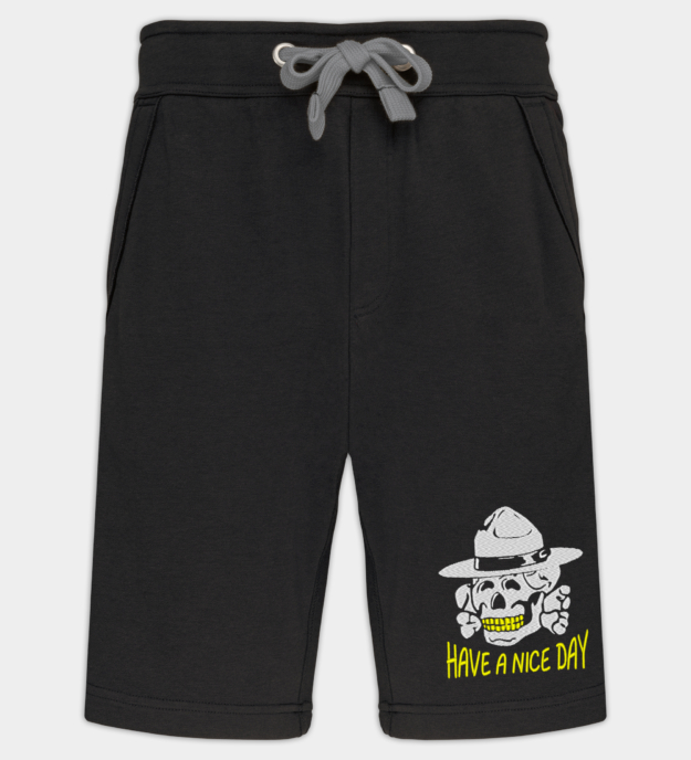 Happy Totenkopf Embroidered Bermuda Shorts