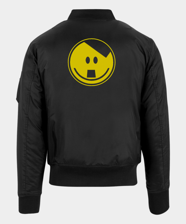 Hitler Smiley Embroidered Bomber Jacket