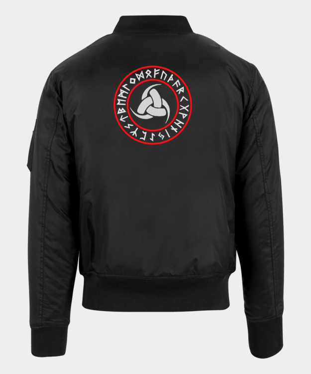 Horns of Odin Embroidered Bomber Jacket