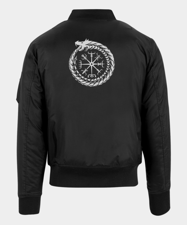 Midgard Serpent Embroidered Bomber Jacket