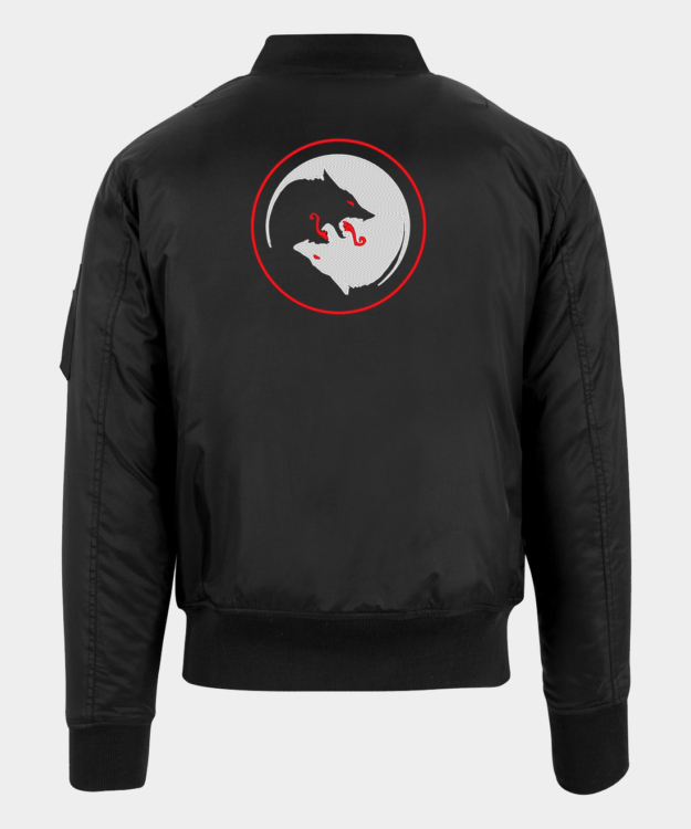 Odin's Wolves Geri and Freki Embroidered Bomber Jacket