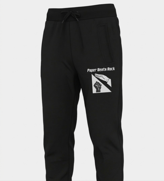 Paper Beats Rock Embroidered Joggers