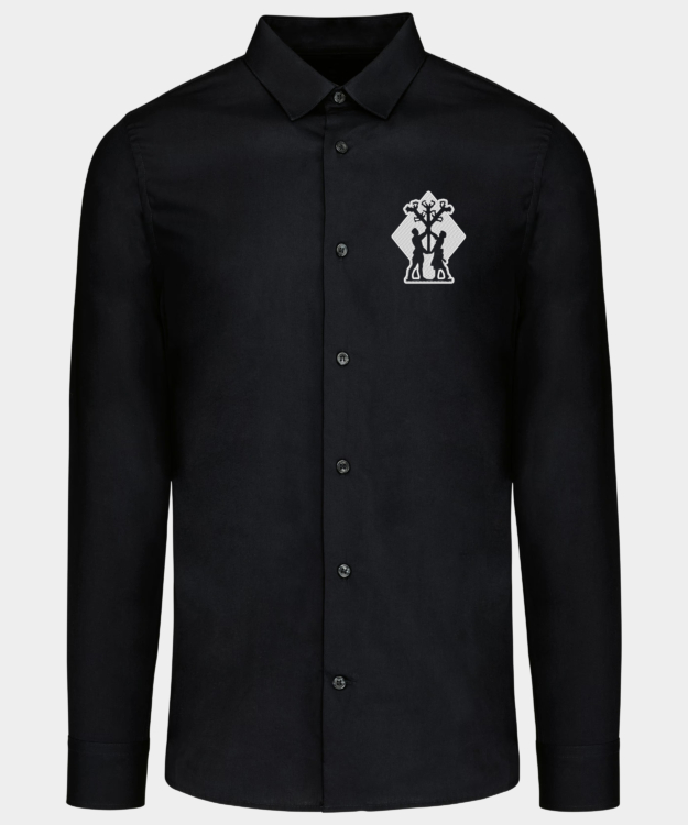 Algiz Motif Embroidered Shirt