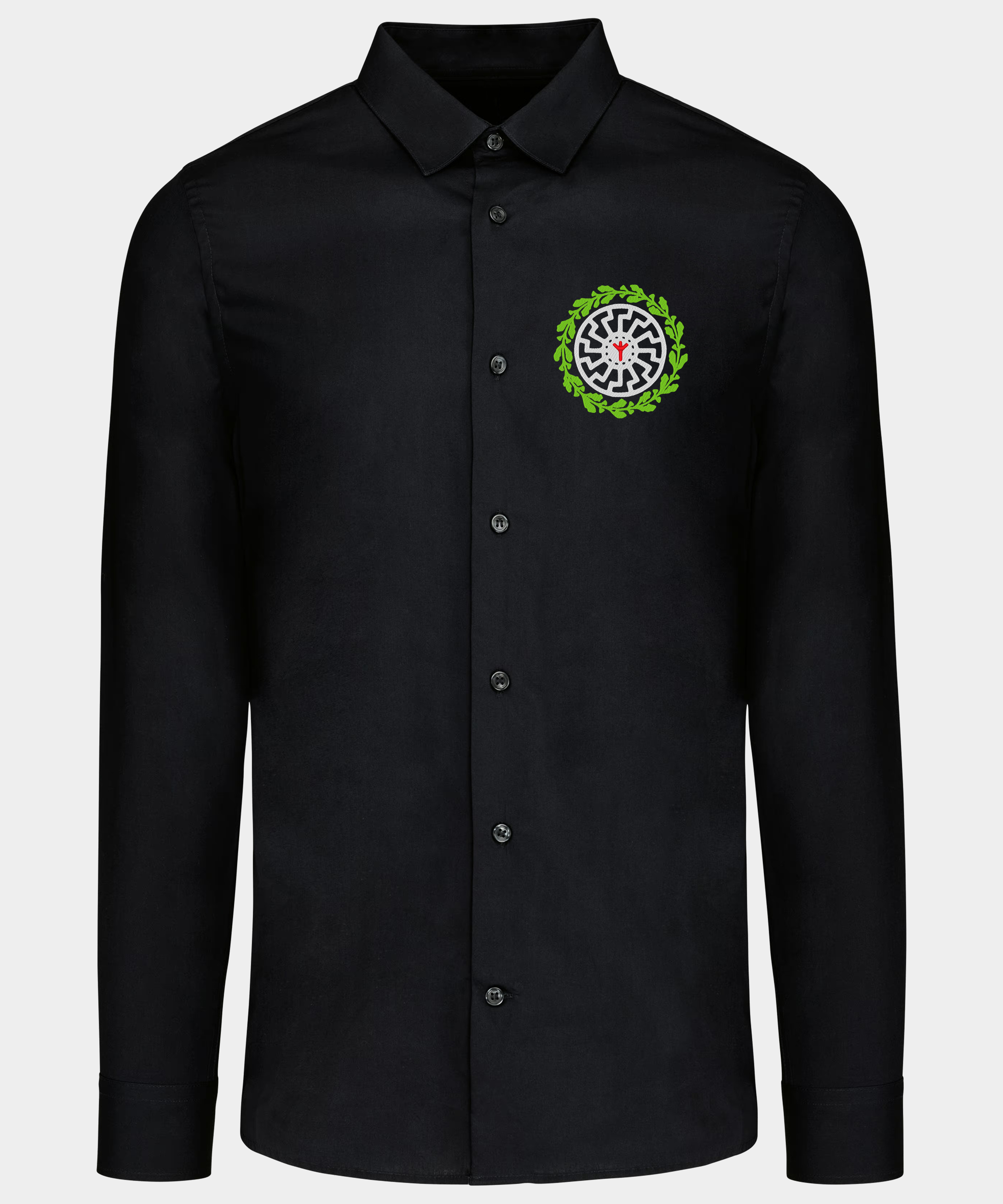 Algiz Sonnenrad Embroidered Shirt Algiz Sonnenrad Embroidered Shirt