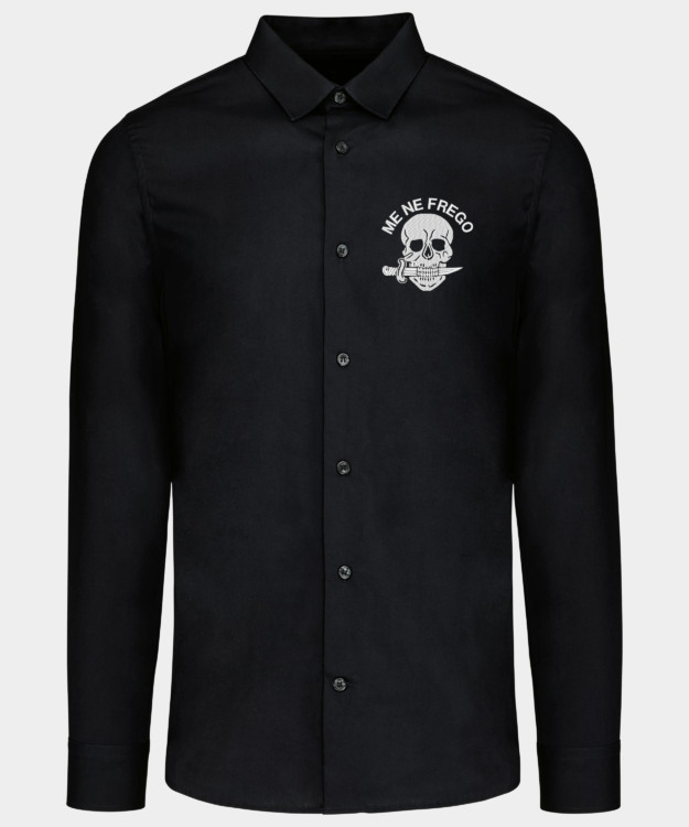Me Ne Frego Embroidered Shirt