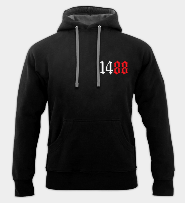 Number 1488 Embroidered Hooded Sweatshirt