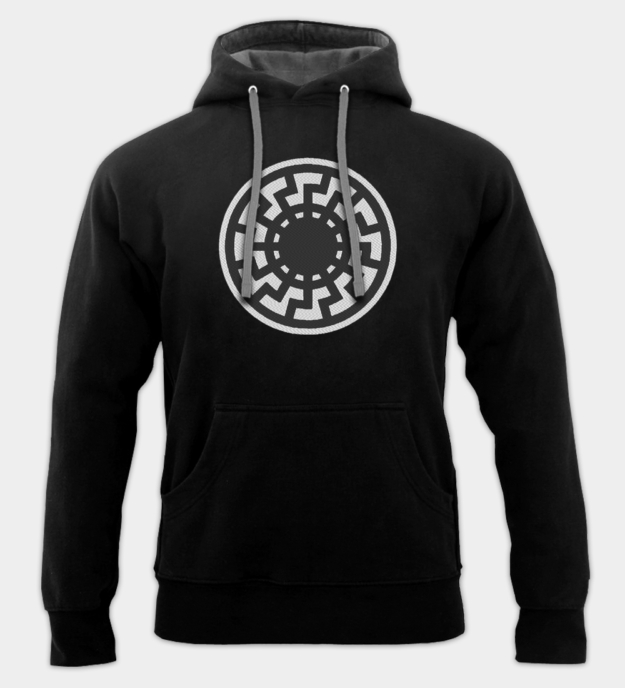 Wewelsburg Black Sun Embroidered Hooded Sweatshirt