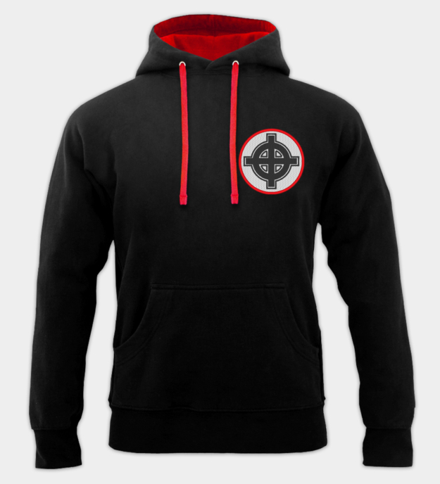 Celtic Cross Embroidered Hooded Sweatshirt