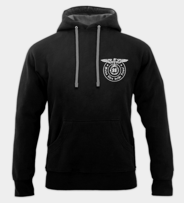 Meine Ehre heisst Treue Waffen-SS Motto Embroidered Hooded Sweatshirt