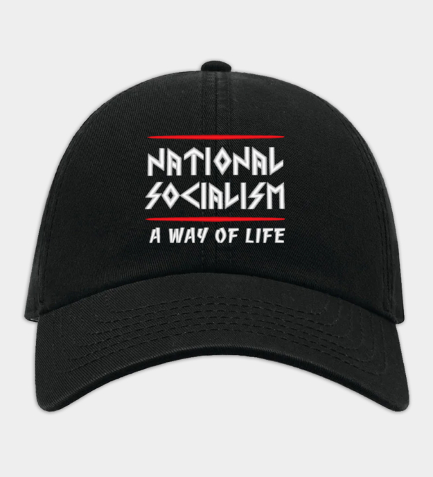 National Socialism Embroidered Black Baseball Cap