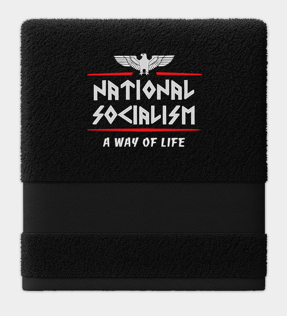 National Socialism Embroidered Black Towel National Socialism Embroidered Black Towel