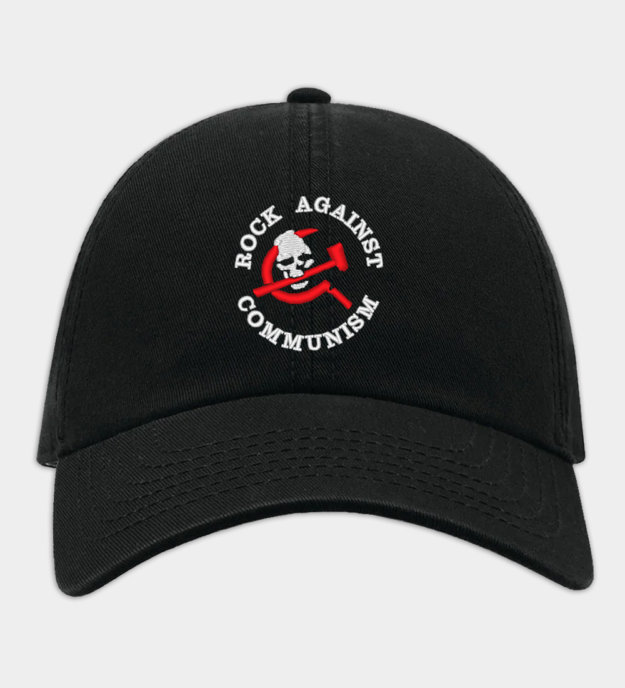 Rock Against Communism Embroidered Black Baseball Cap