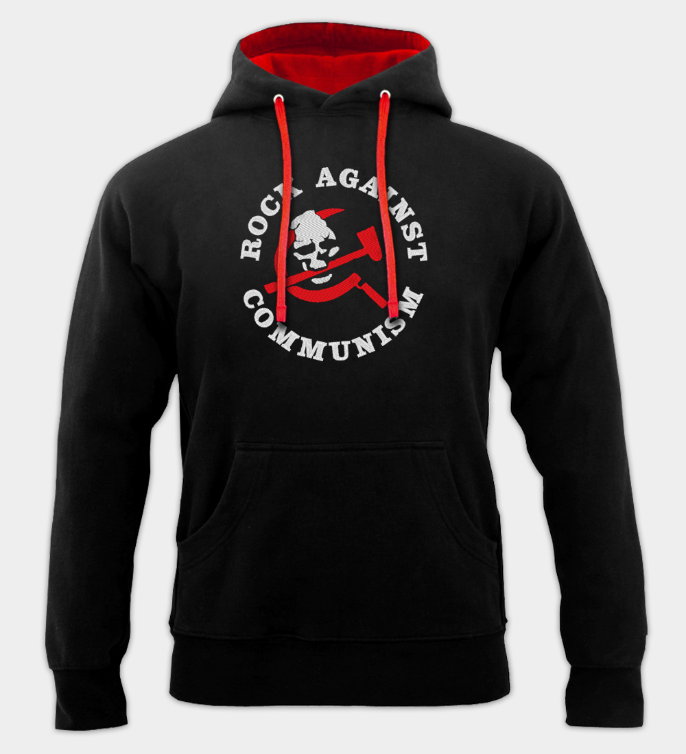 Rock Against Communism Embroidered Hooded Sweatshirt Rock Against Communism Embroidered Hooded Sweatshirt