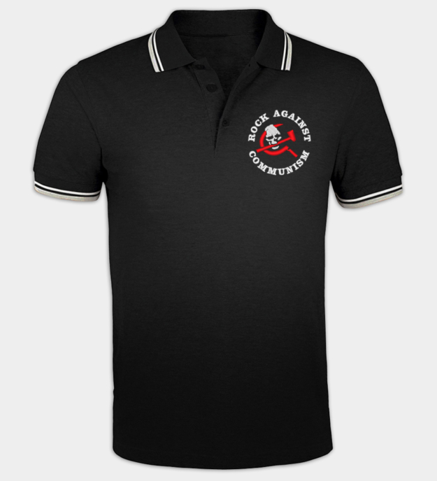 Baseball Rok Rock Against Communism Embroidered Polo Shirt – Sunwheel Shop