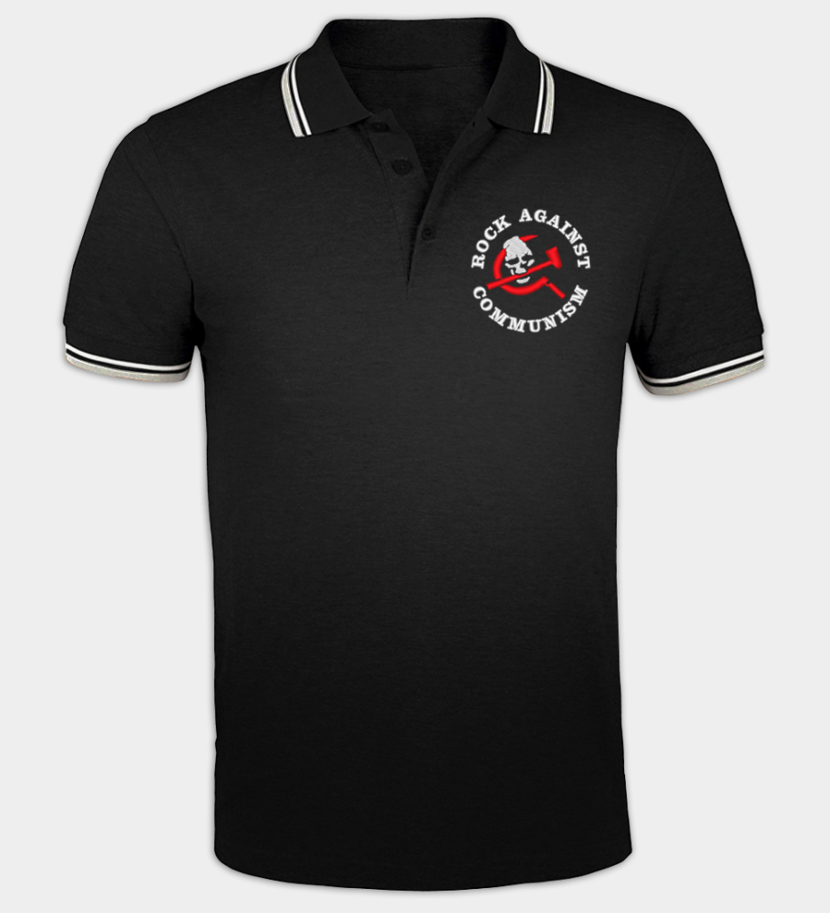 Baseball Rok Rock Against Communism Embroidered Polo Shirt – Sunwheel Shop
