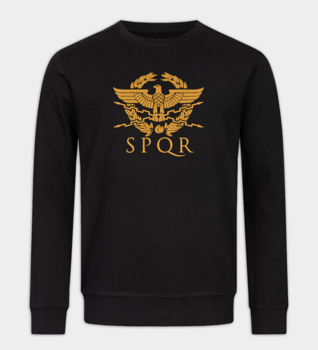SPQR Embroidered Crew Neck Sweatshirt