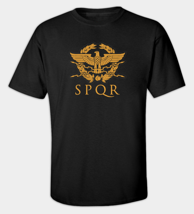 SPQR Embroidered Crew Neck T-Shirt