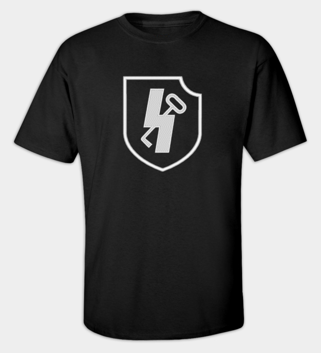 SS Panzerdivision Hitlerjugend Insignia Embroidered Crew Neck T-Shirt