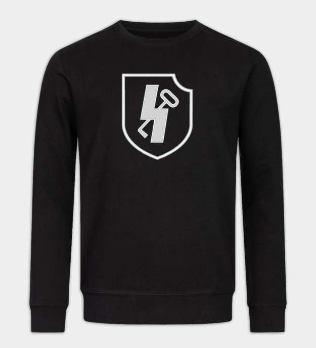 SS Panzerdivision Hitlerjugend Insignia Embroidered Crew Neck Sweatshirt