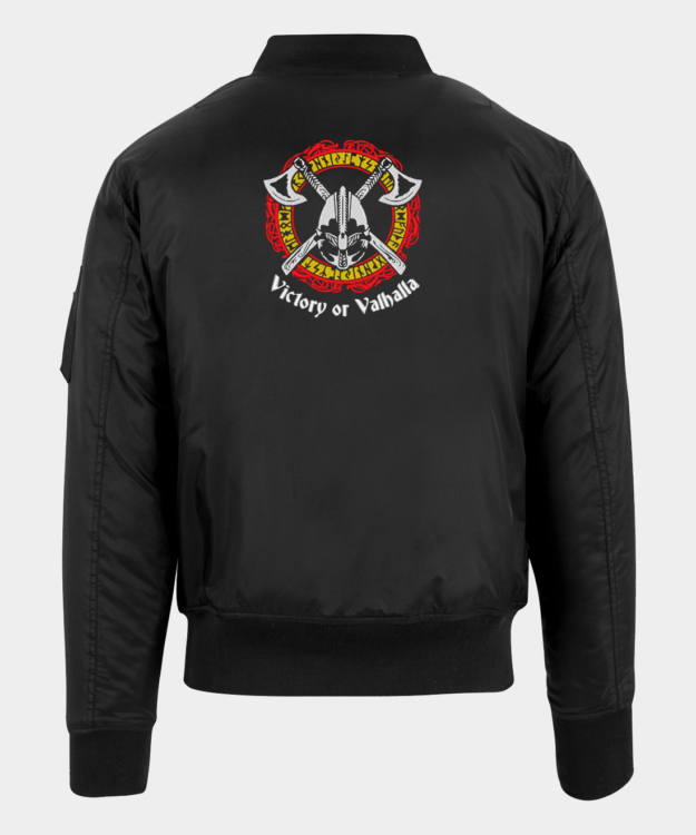 Victory or Valhalla Embroidered Bomber Jacket