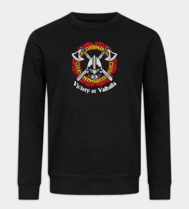 Victory or Valhalla Embroidered Crew Neck Sweashirt