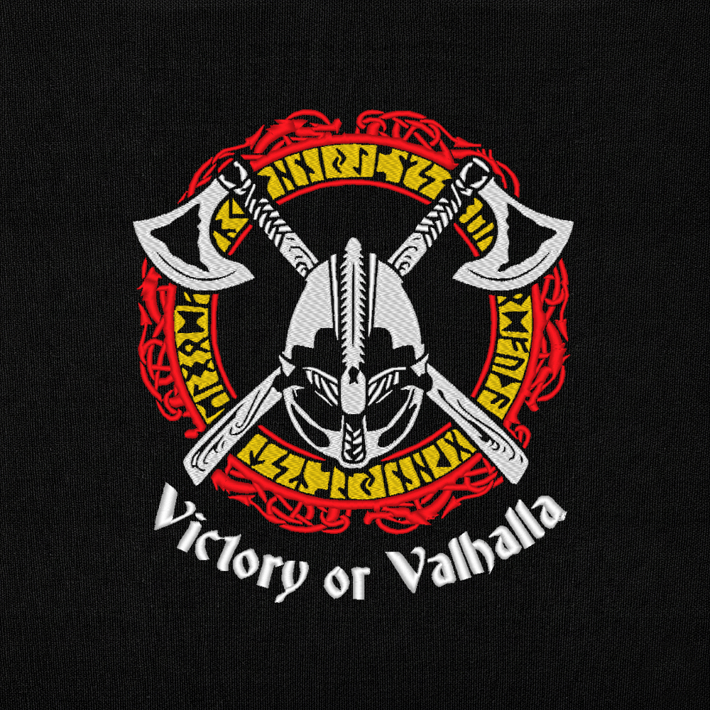 Victory or Valhalla Embroidered Design Victory or Valhalla Embroidered Design