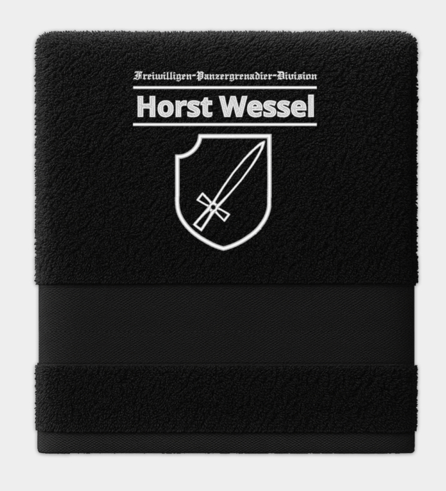 Waffen-SS Freiwilligen-Panzergrenadier-Division Horst Wessel Embroidered Black Towel