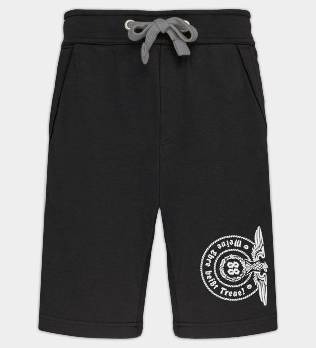 Meine Ehre heisst Treue Waffen-SS Motto Embroidered Bermuda Shorts