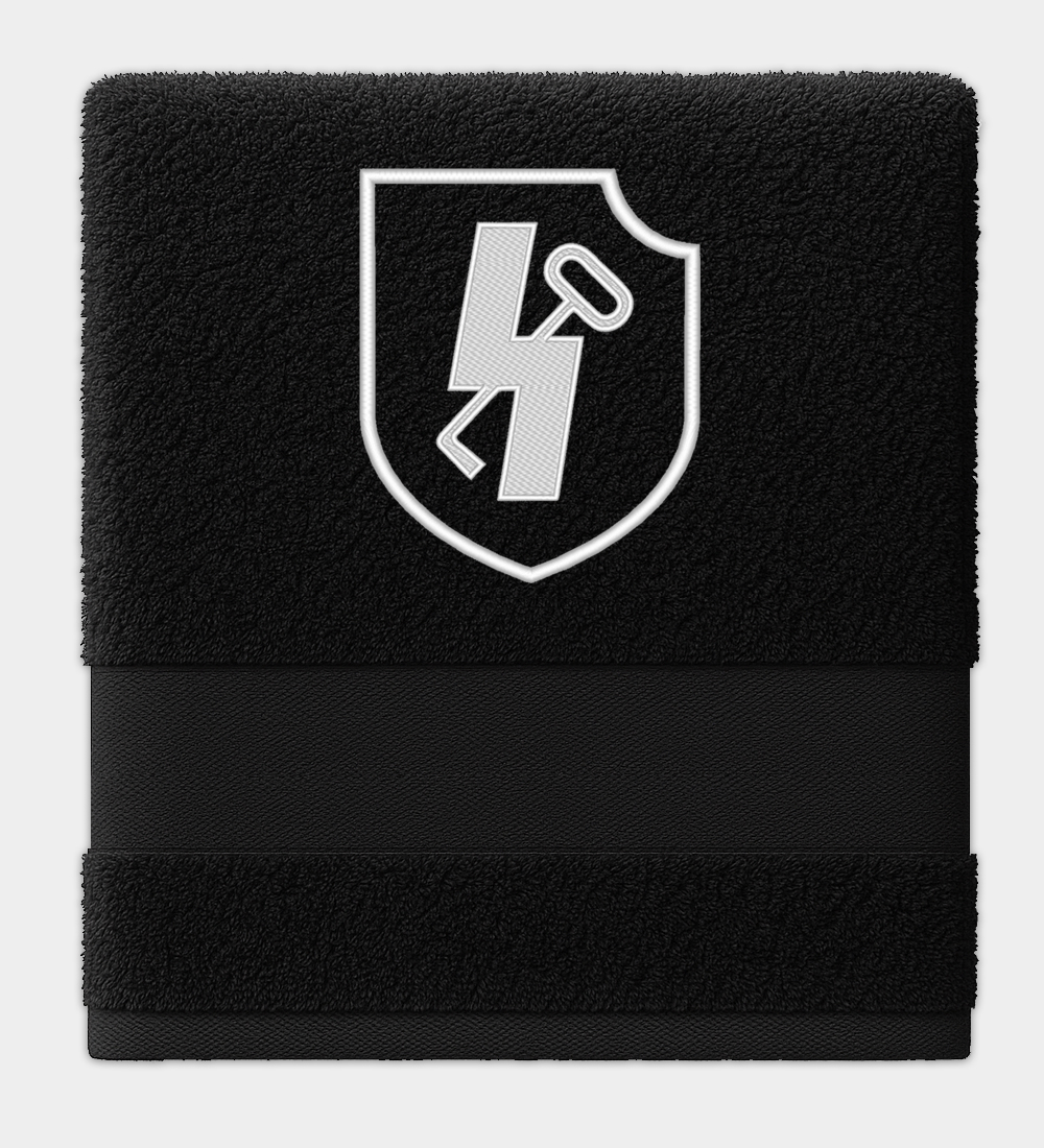 Waffen-SS Panzerdivision Hitlerjugend Insignia Embroidered Black Towel Waffen-SS Panzerdivision Hitlerjugend Insignia Embroidered Black Towel