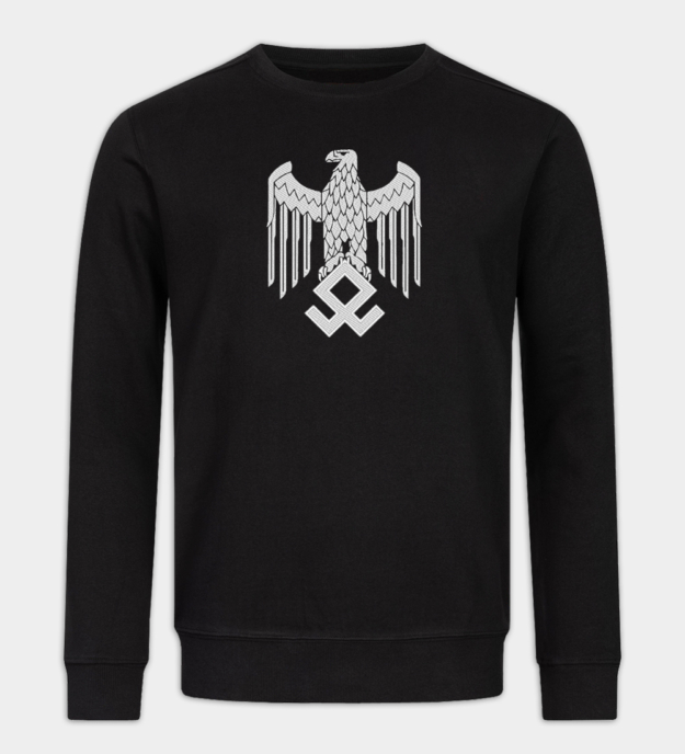 Wehrmacht Eagle Embroidered Crew Neck Sweatshirt